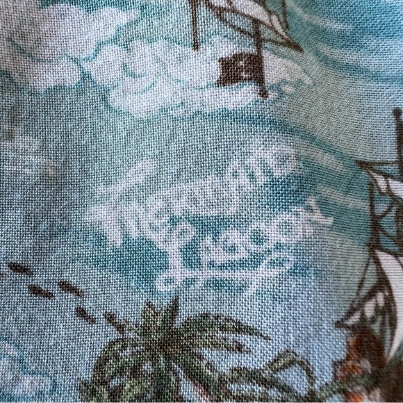 Disney Peter Pan Mermaid Lagoon Retro Challis Shorts Large Loose Fit Pleated GUC - Picture 6 of 10